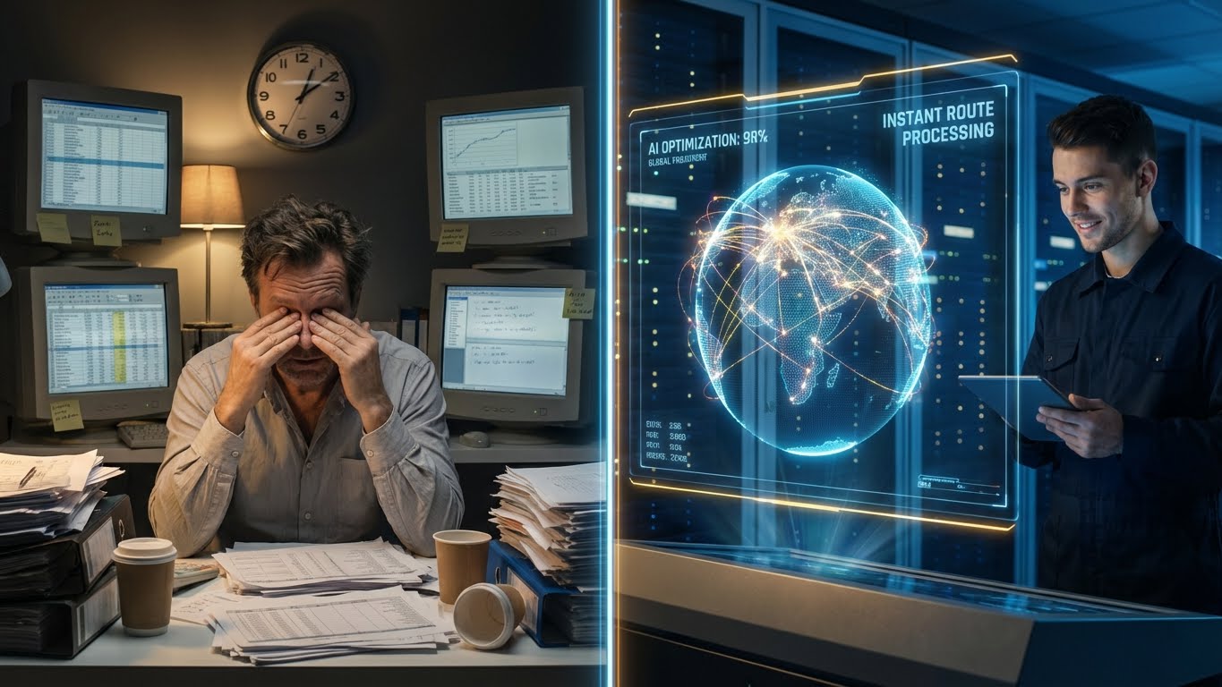 Сравнение ручного поиска грузов и автоматизации логистики с помощью ботов